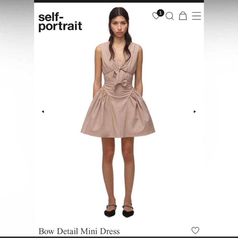 Self Portrait Bow Detail Mini Dress
